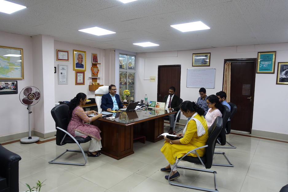 Team ECL-Gurukul briefing Director (Personnel) about the progress